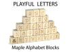 28 pc. Playful Letter Engraved Alphabet Blocks