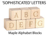 28 pc. 'Sophisticated' Letter Engraved Alphabet Blocks