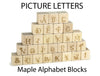 28 pc. Picture Letter Engraved Alphabet Blocks