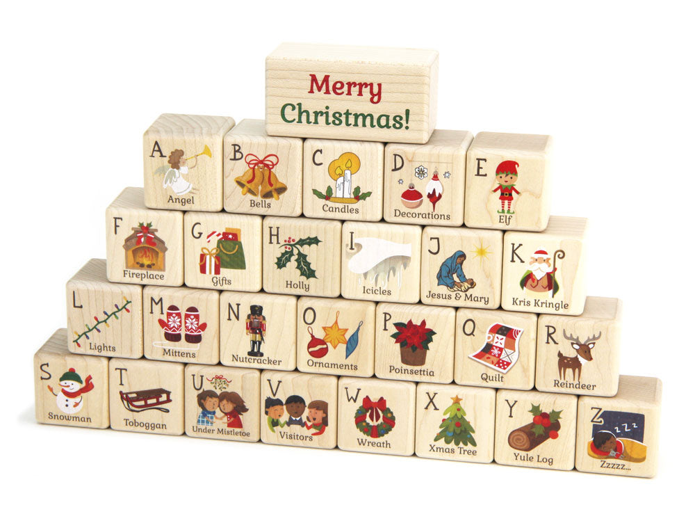 27 pc. Christmas Letters Color Alphabet Blocks