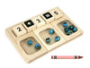10 pc. 5/8" Marbles + Bag - Blue Swirl