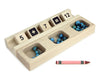 10 pc. 5/8" Marbles + Bag - Blue Swirl