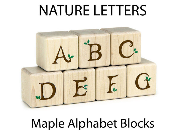 Coloured Wooden Alphabet Block Set – The Wood Cove