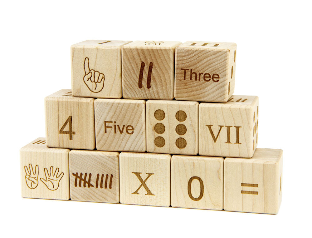 12 pc. Number Style Blocks