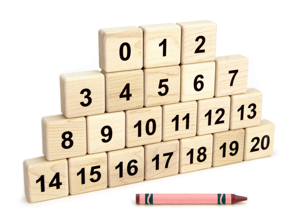 21 pc. Printed Maple Number Tiles 0-20 – Everwood Friends