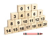 21 pc. Printed Maple Number Tiles 0-20