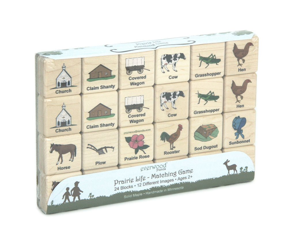Life on the Prairie Wooden Matching Game - 24 pc Set