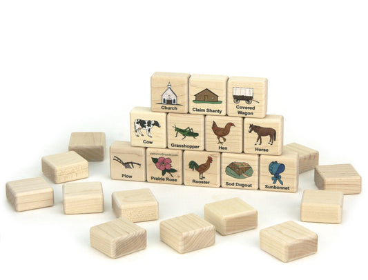 Life on the Prairie Wooden Matching Game - 24 pc Set