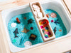 Solid Maple Sensory Bin Organizer