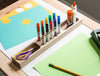Solid Maple Sensory Table Supply Organizer