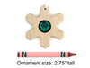 Snowflake Choose-your-own Gem Solid Maple Ornament