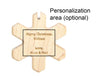 Snowflake Choose-your-own Gem Solid Maple Ornament