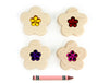 Bright Flower Gem 4 pc. Sensory Stacker Maple Block Set
