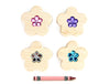 Pastel Flower Gem 4 pc. Sensory Stacker Maple Block Set