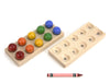 10 pc. 1" Marbles + Bag - Rainbow Colors