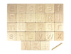 27 pc. Manuscript Letter Alphabet Maple Tracing Tiles