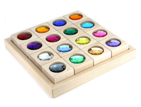 16 pc. Large Gem Block Collection with Tray