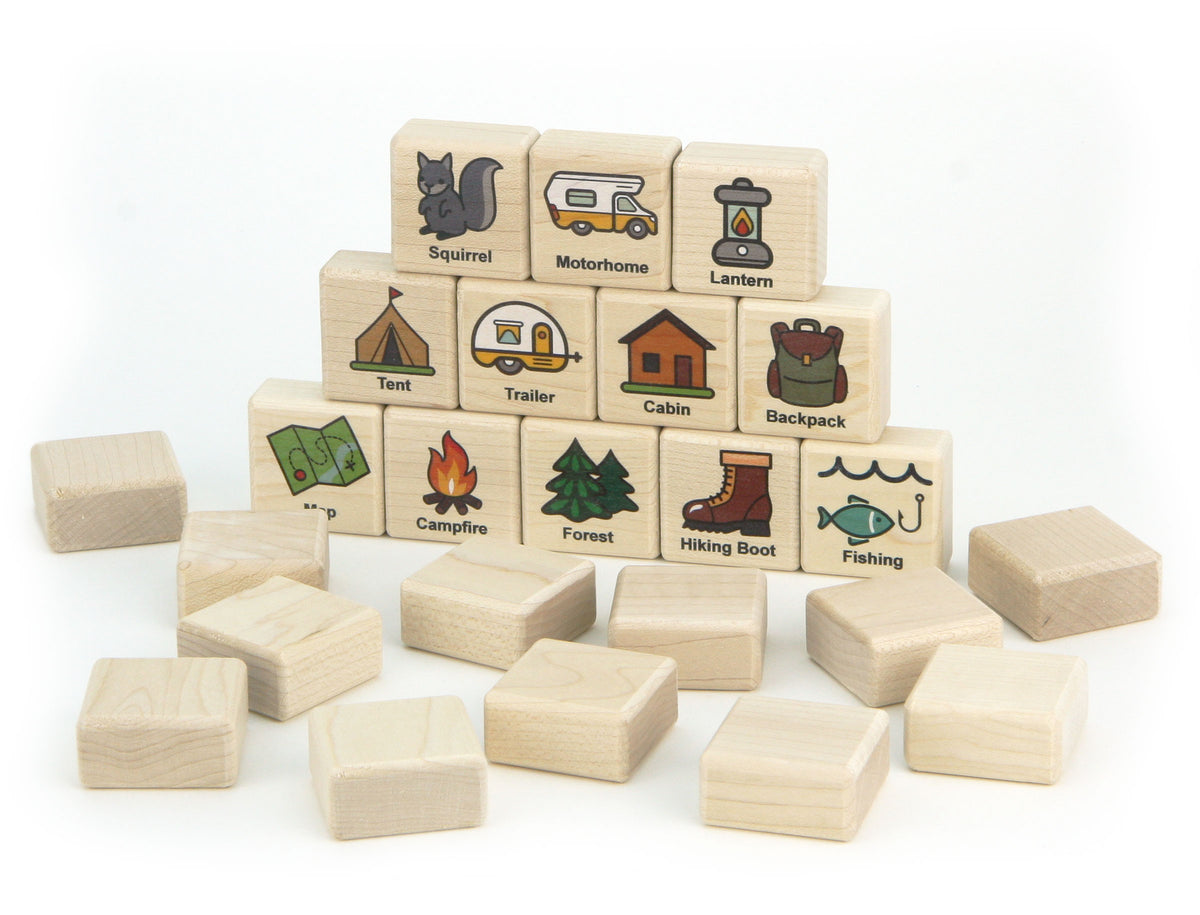 Camping Adventure Wooden Matching Game - 24 pc Set