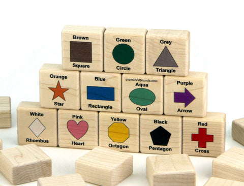 Colors & Shapes Color Wooden Matching Game - 24 pc Set