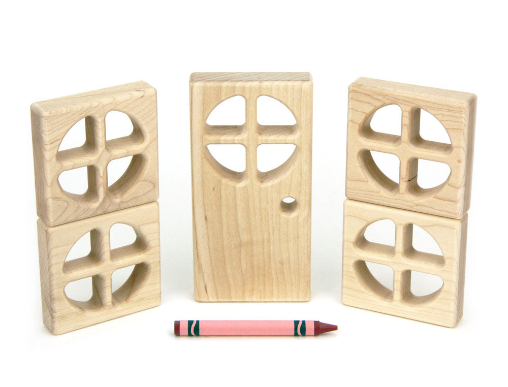 5 pc Round-Paned Window & Door Blocks Booster