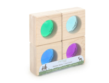 4 pc. Cool Color See-Through Window Gem Blocks