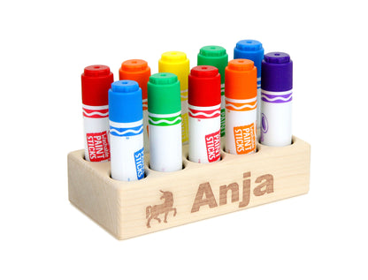 Solid Maple 10-count Paint Stick Holder