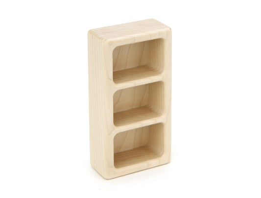 4x2 Tall Shelf - 1:12 Scale Furniture Solid Maple Block