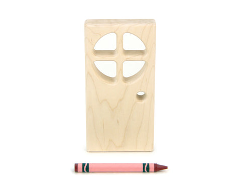 4x2 Round-Paned-Window Door Unit Building Block