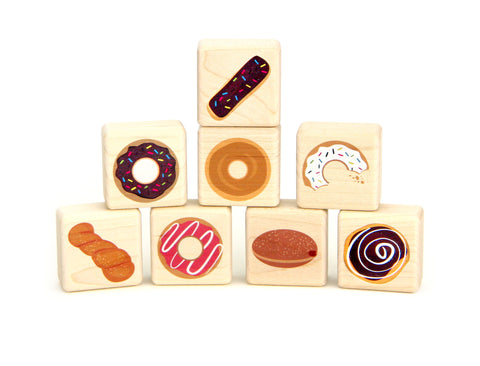 LIMITED! Sweet Little Donuts 8 pc. Building Block Set