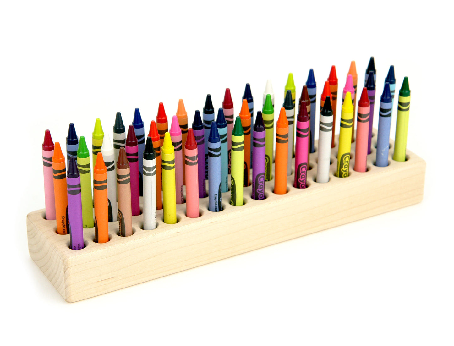 Solid Maple 48-Crayon Holder