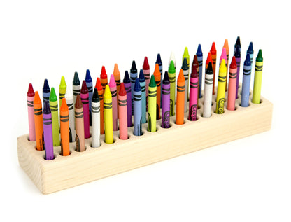 Solid Maple 48-Crayon Holder