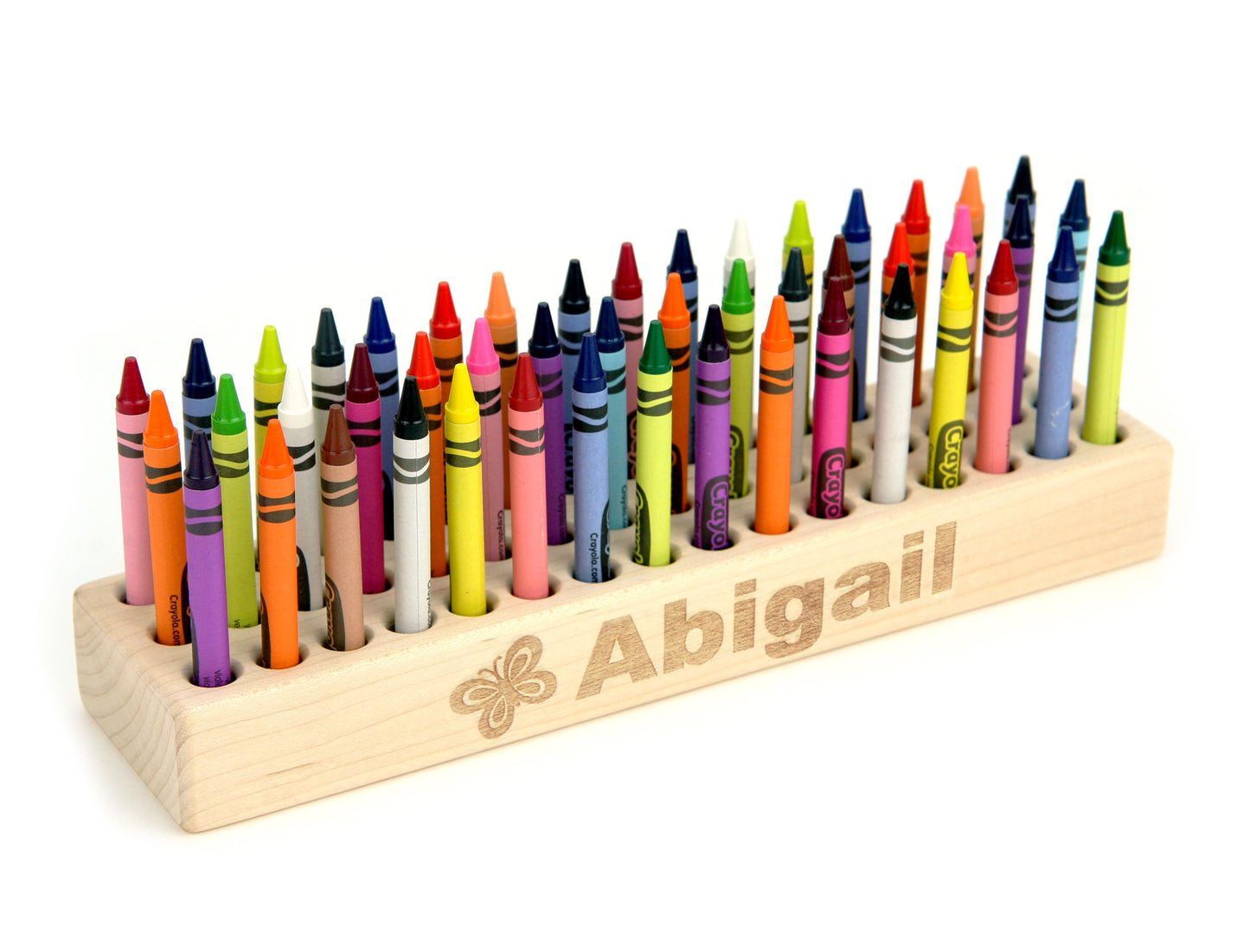 Solid Maple 48-Crayon Holder