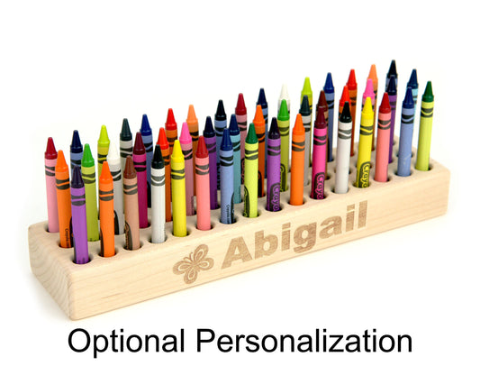 Solid Maple 48-Crayon Holder