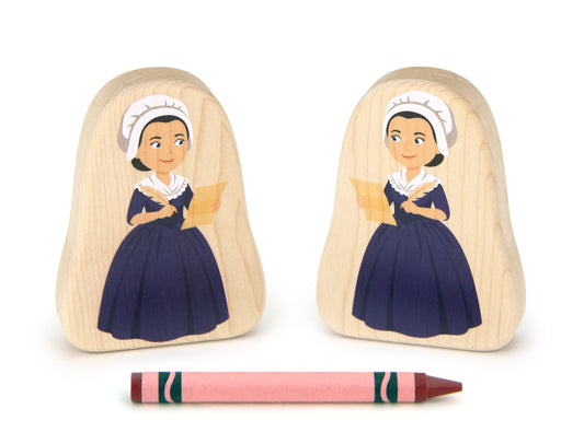 Abigail Adams - 3.25" Double-sided 1:24 Scale Maple Figure
