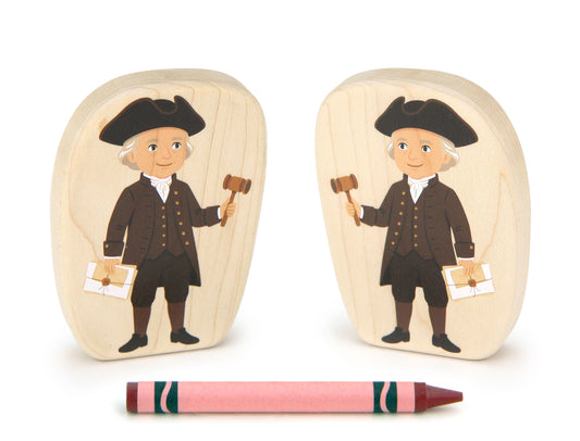 John Adams - 3.25" Double-sided 1:24 Scale Maple Figure