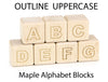 28 pc. Outline Uppercase Engraved Alphabet Blocks