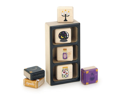 LIMITED! Spooky Apothecary Shelf 8 pc. Building Block Set