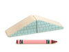 LIMITED! 2x1 Triangle Aqua Shingle Roof 2 pc. Double-Sided Building Blocks