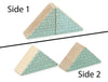LIMITED! 2x2 Triangle Aqua Shingle Roof 2 pc. Double-Sided Building Blocks