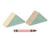LIMITED! 2x2 Triangle Aqua Shingle Roof 2 pc. Double-Sided Building Blocks