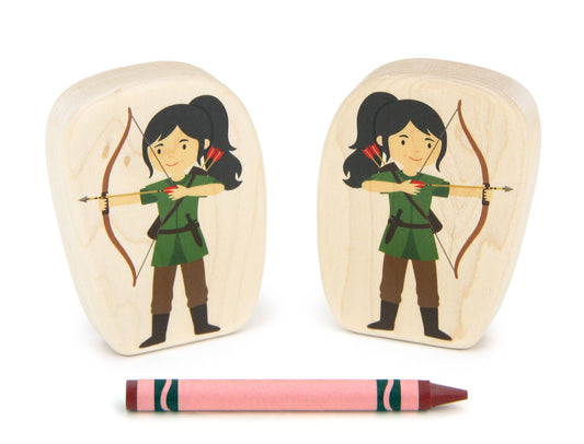 Archer - 3.25" Double-sided 1:24 Scale Maple Figure