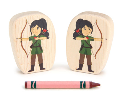Archer - 3.25" Double-sided 1:24 Scale Maple Figure