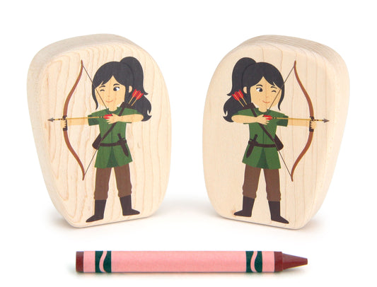 Archer - 3.25" Double-sided 1:24 Scale Maple Figure