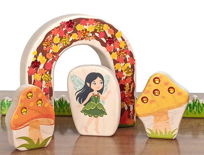 LIMITED! Autumn Acorn Fairy - 3.25" Double-sided 1:24 Scale Maple Figure
