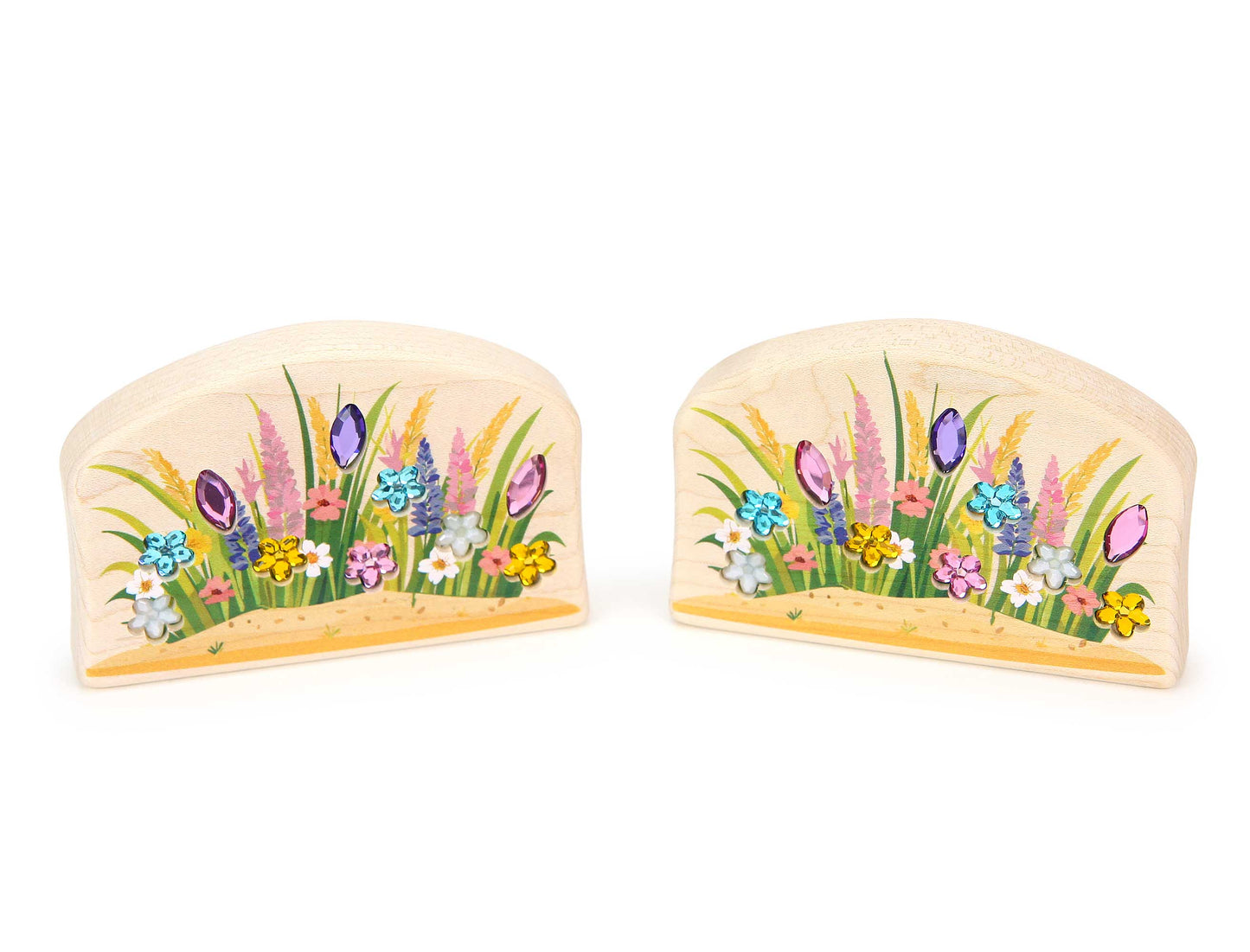 LIMITED! Beach Flowers 2 pc. Gem Block Set