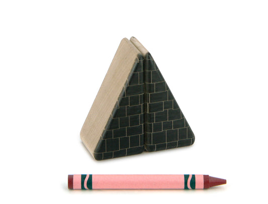 LIMITED! 2x1 Black Shingle Roof 2 pc. Double-Sided Triangle Building Blocks