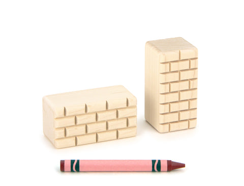 2 pc. 2x1 Double-Sided Bricks Building Blocks