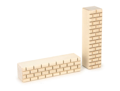 2 pc. 4x1 Double-Sided Bricks Building Blocks