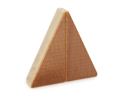 LIMITED! 4x2 Brown Shingle Roof 2 pc. Double-Sided Triangle Building Blocks