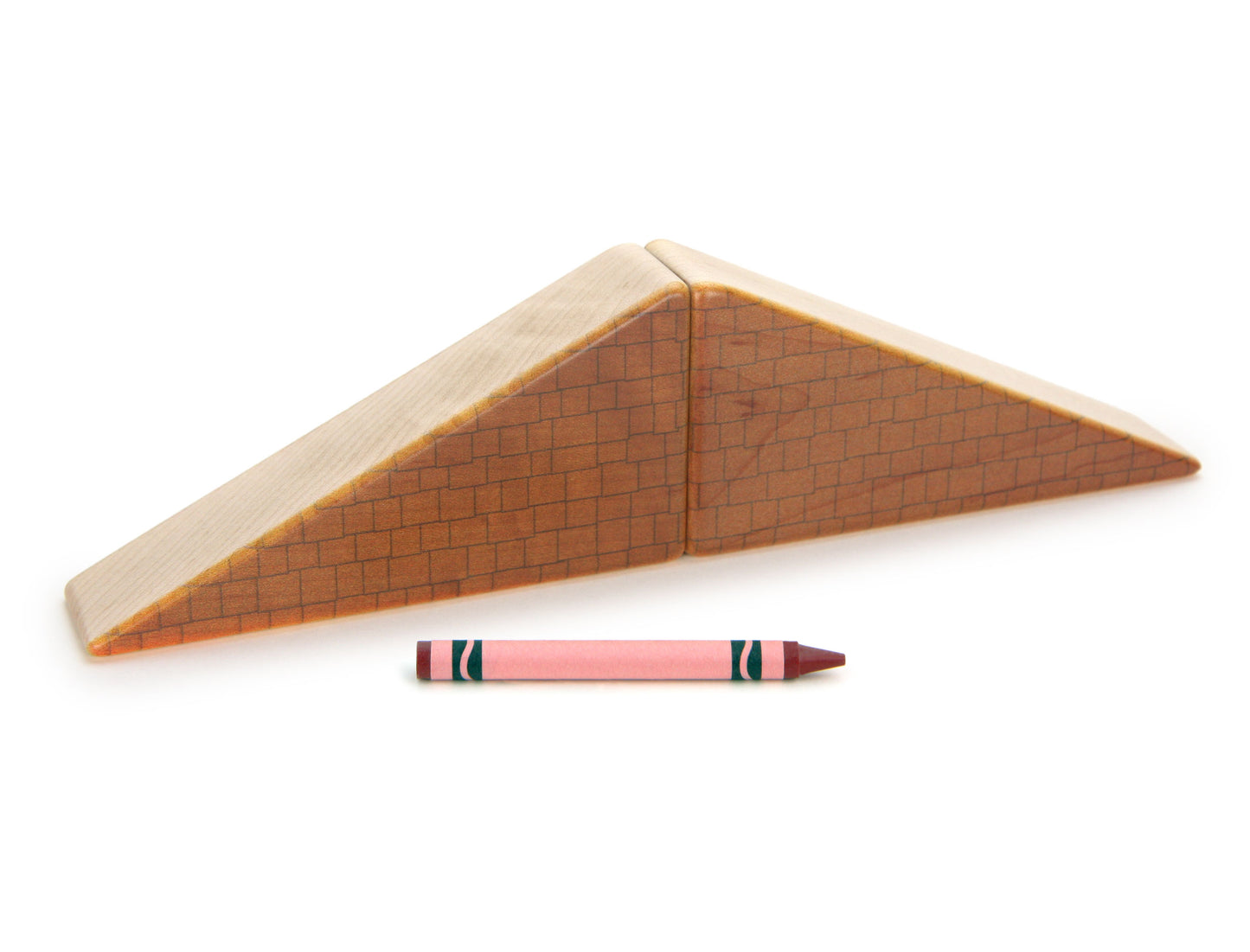 LIMITED! 4x2 Brown Shingle Roof 2 pc. Double-Sided Triangle Building Blocks